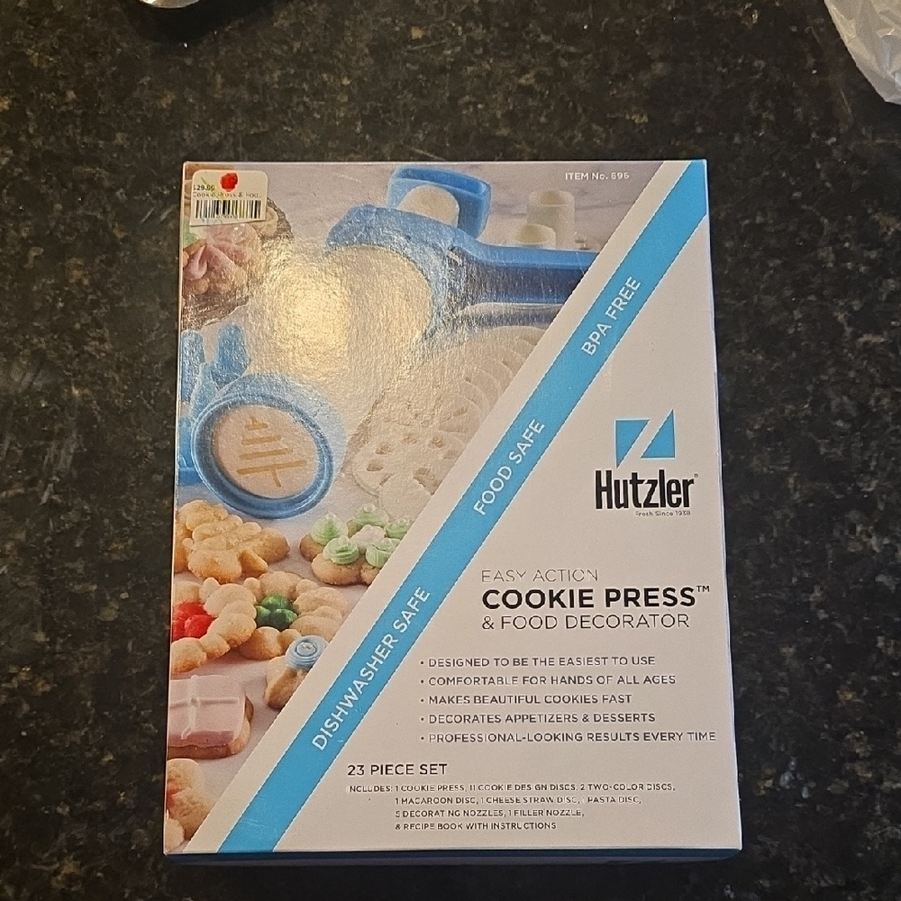 Hutzler Easy Action Cookie Press & Food Decorator